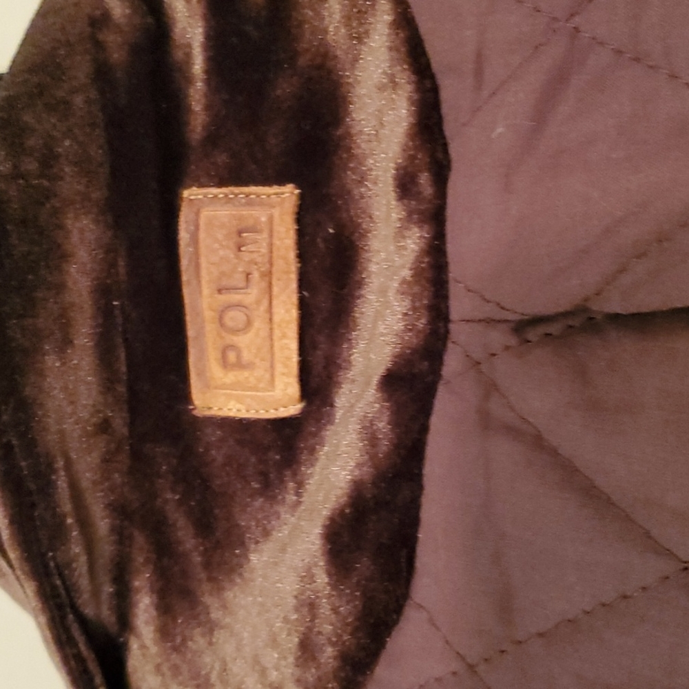 POL Ladies Bomber Style Motorcycle Jacket With Zipper Vent, Olive & Brown, NWOT - Picture 3 of 5